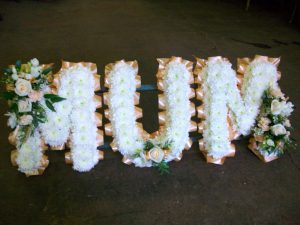 Mum tribute floral arrangement